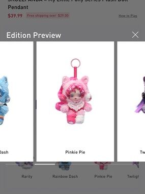 Pop Mart Skullpanda x My Little Pony Series Pinkie Pie NIB